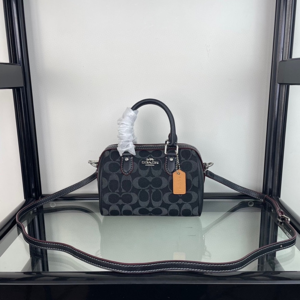 Coach Black Signature Mini Satchel - Picture 3 of 8